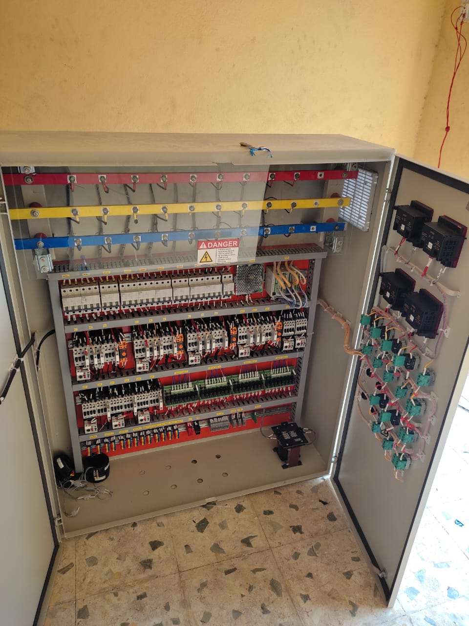 MCC Panel Bus Bar and Relay Wiring