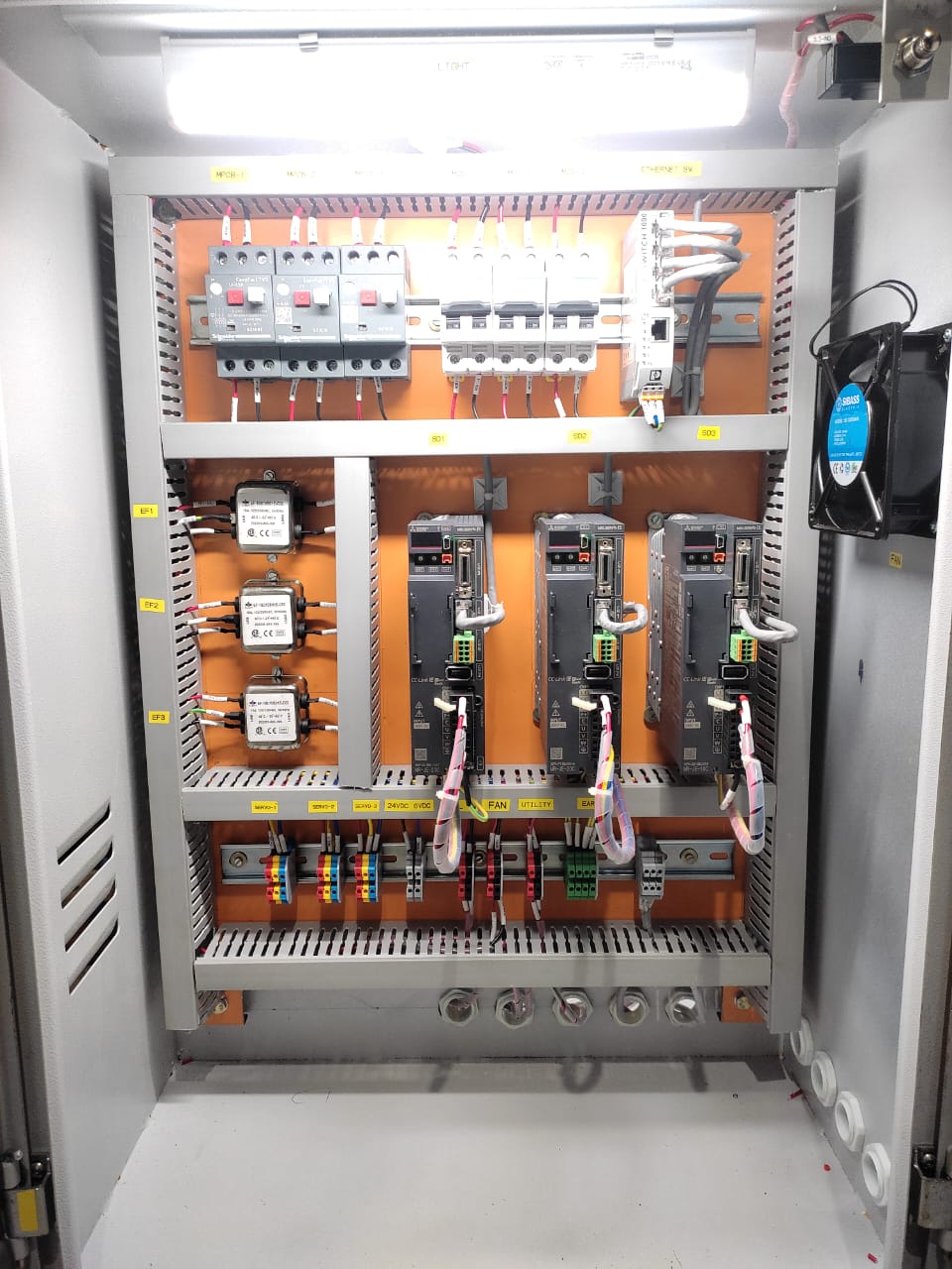 Servo Drive Panel Internals